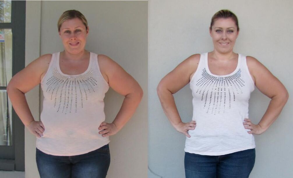 пред и по губење на тежината на диета со 6 ливчиња